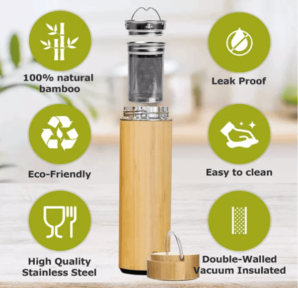 Meoki Bamboo Thermos