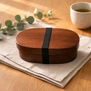 Handcrafted Jujube Wood Bento Box – Japanese Style